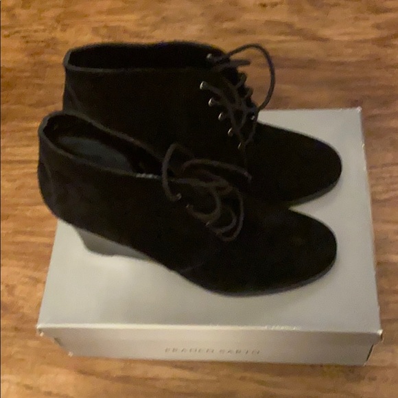 Black Suede Franco Sarto Suede Boot - Picture 2 of 8